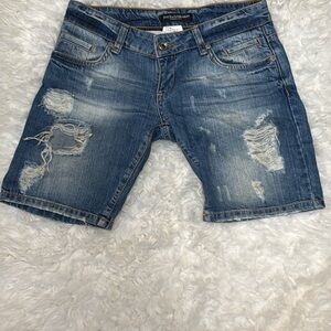 D&G x Disney Distressed Denim Shorts